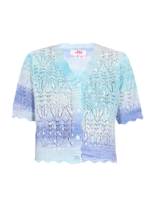 Foto van product MYMO Gebreid vest indigo / aqua / lichtblauw / wit