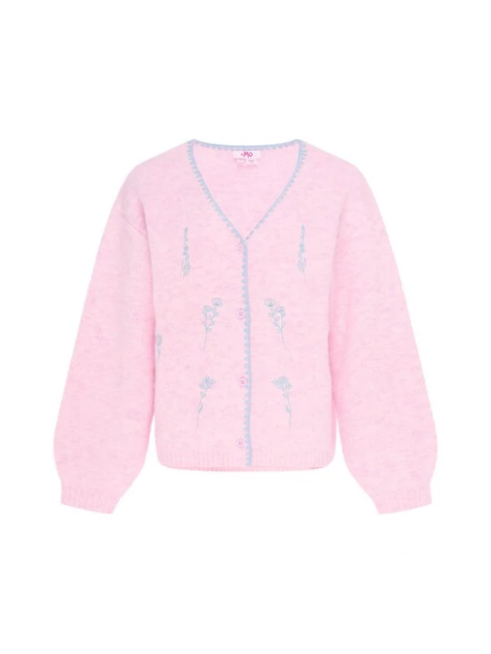 Foto van product MYMO Gebreid vest lichtblauw / rosa