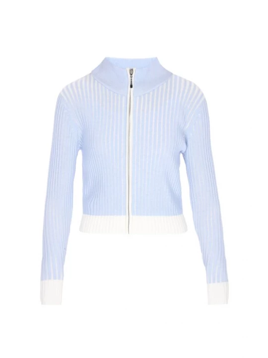 Foto van product MYMO Gebreid vest lichtblauw / wit