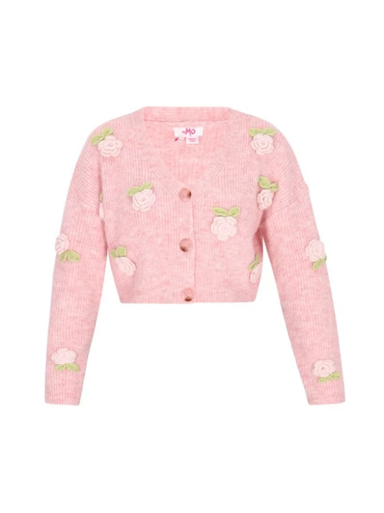 Foto van product MYMO Gebreid vest lichtgroen / rosa / pastelroze