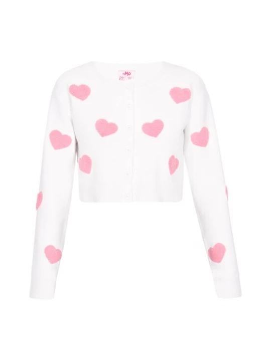 Foto van product MYMO Gebreid vest lichtroze / offwhite