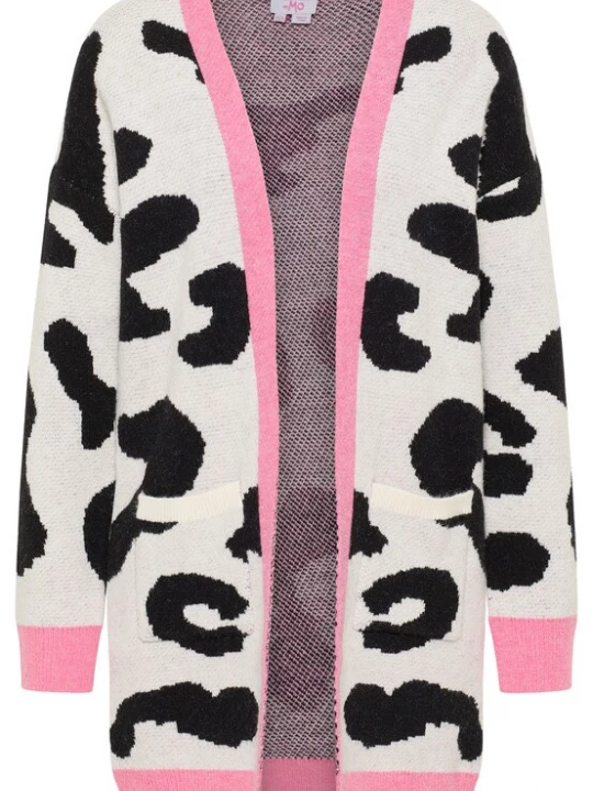 Foto van product MYMO Gebreid vest lichtroze / zwart / wit