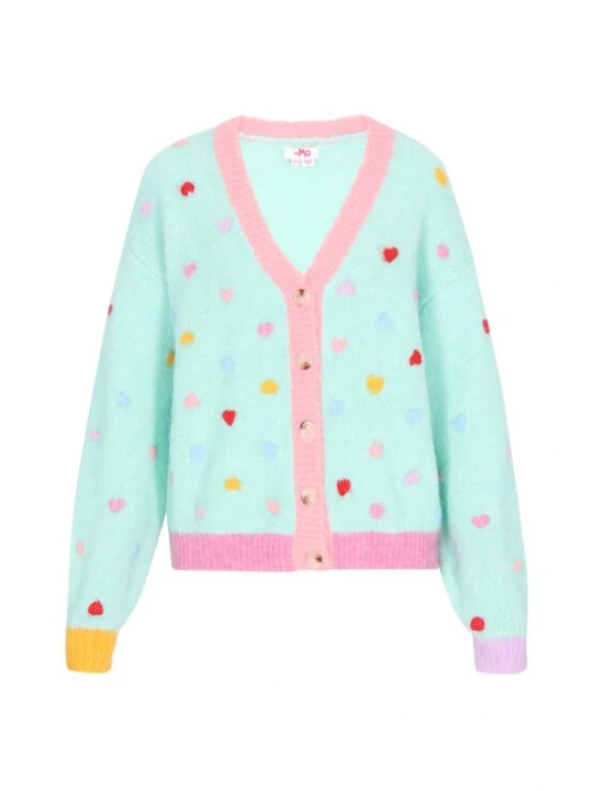 Foto van product MYMO Gebreid vest mintgroen / gemengde kleuren