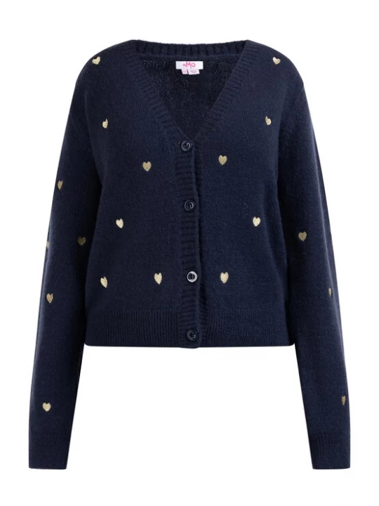Foto van product MYMO Gebreid vest 'Nolie' navy / goud
