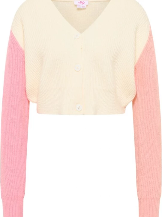 Foto van product MYMO Gebreid vest 'Nolie' pink / lichtroze / wolwit