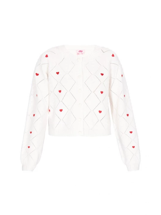 Foto van product MYMO Gebreid vest rood / offwhite