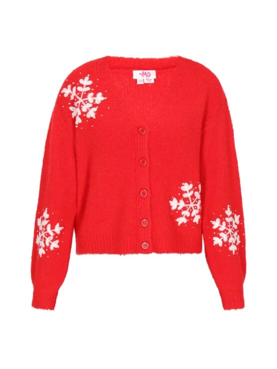 Foto van product MYMO Gebreid vest rood / wit