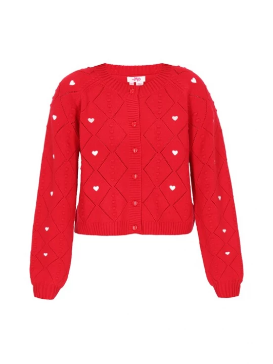 Foto van product MYMO Gebreid vest rood / wit