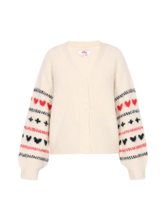 Foto van product MYMO Gebreid vest rood / zwart / wolwit