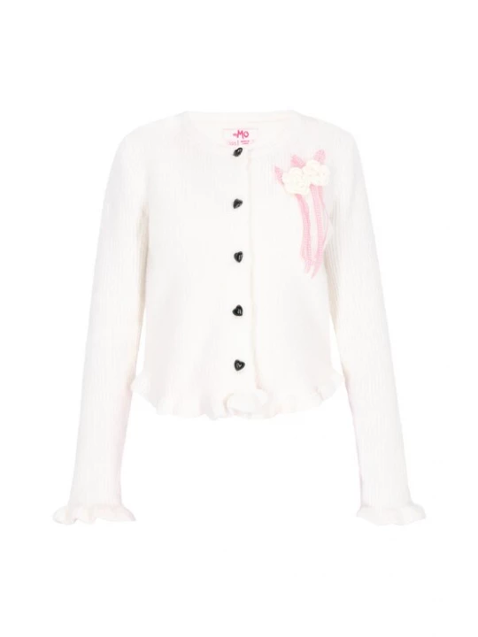 Foto van product MYMO Gebreid vest rosa / wit