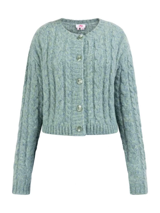 Foto van product MYMO Gebreid vest smoky blue / mintgroen