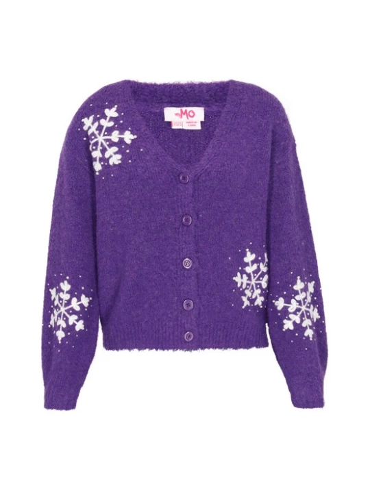 Foto van product MYMO Gebreid vest violetblauw / wit