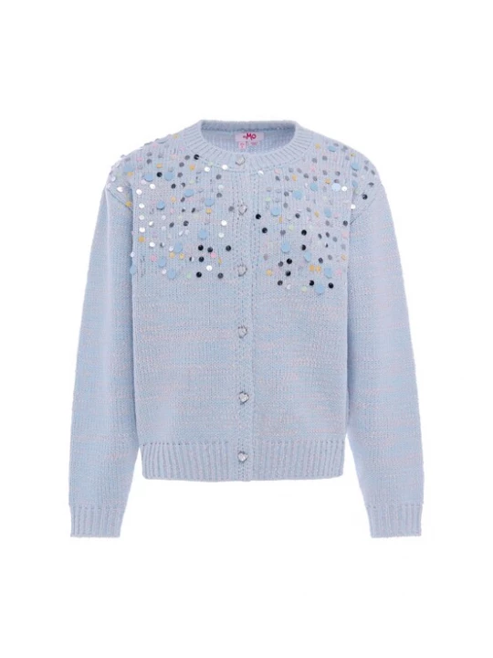Foto van product MYMO Gebreid vest 'Young Fashion' crème / duifblauw