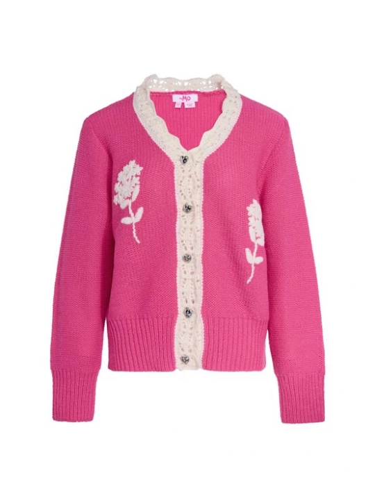 Foto van product MYMO Gebreid vest 'Young Fashion' fuchsia / offwhite