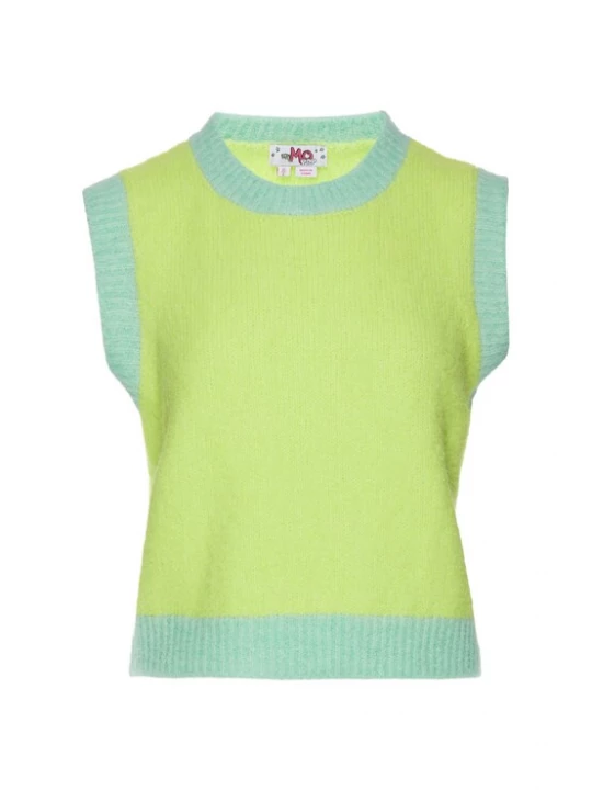 Foto van product MYMO Gebreide bodywarmer 'Pop' mintgroen / appel