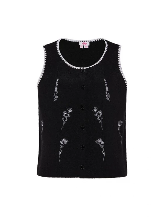 Foto van product MYMO Gebreide bodywarmer zwart / wit