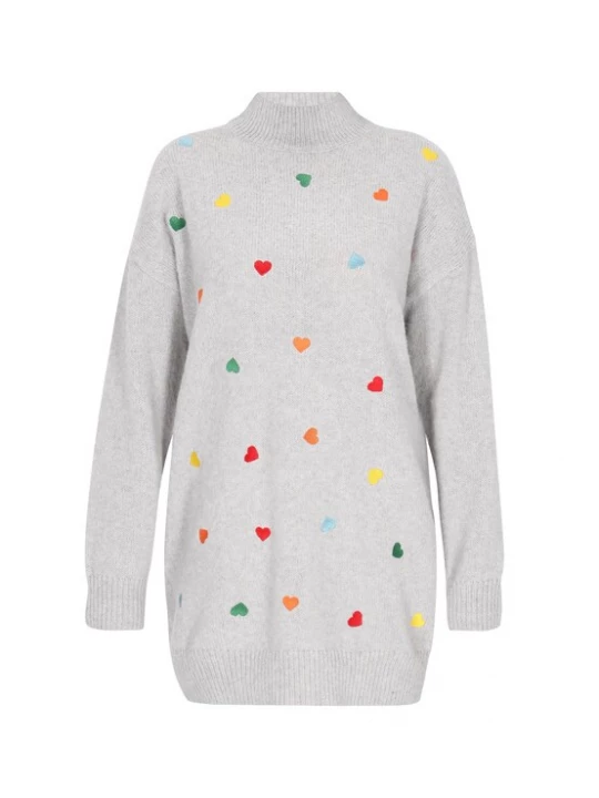 Foto van product MYMO Gebreide jurk geel / grijs / groen / rood