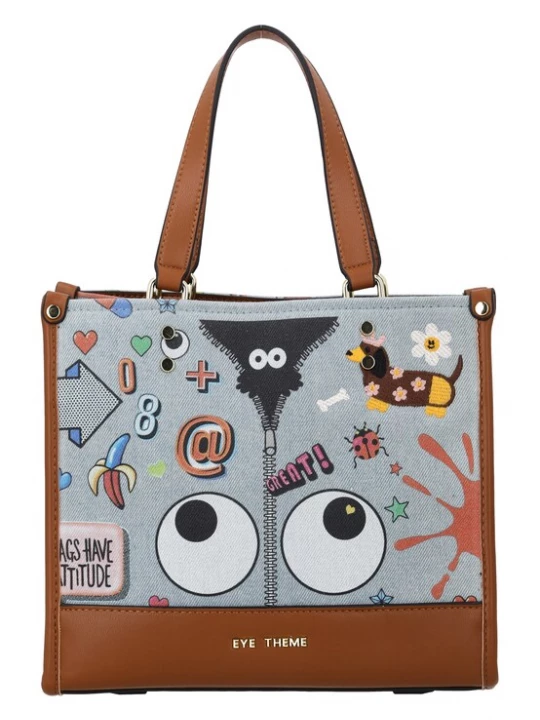 Foto van product MYMO Handtas 'Eye Theme' duifblauw