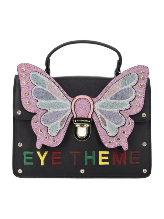 Foto van product MYMO Handtas 'Eye Theme' lichtblauw / pink / rosa / zwart