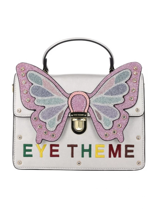 Foto van product MYMO Handtas 'Eye Theme' lila / rosa / wijnrood / zilver
