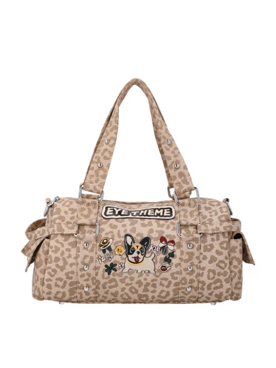Foto van product MYMO Handtas 'Eyetheme' beige / ecru / zwart / wit