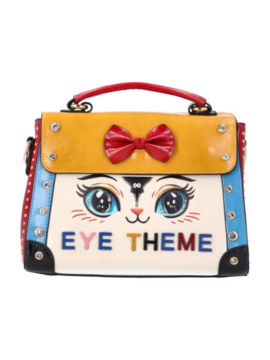 Foto van product MYMO Handtas 'EYETHEME' beige / hemelsblauw / geel