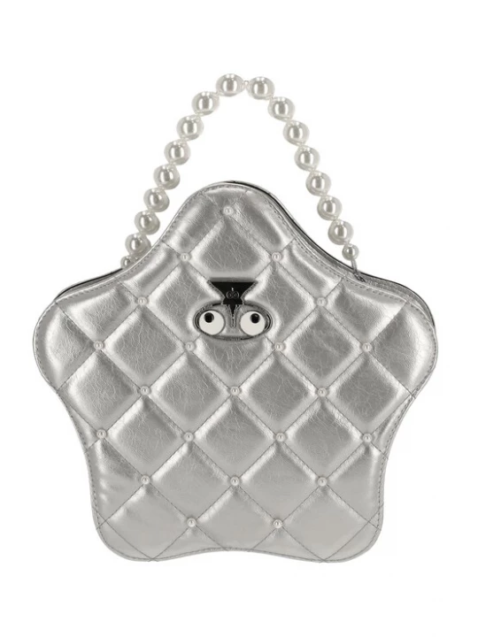 Foto van product MYMO Handtas 'Eyetheme' zwart / zilver / wit