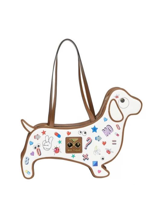 Foto van product MYMO Handtas 'Pop Eyetheme' azuur / bruin / lila / wit