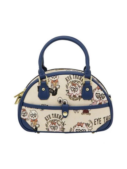 Foto van product MYMO Handtas 'Pop Eyetheme' beige / navy / geel / zwart