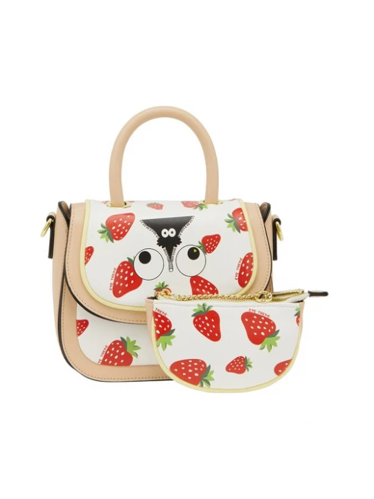 Foto van product MYMO Handtas 'Pop Eyetheme' beige / rood / zwart / wit