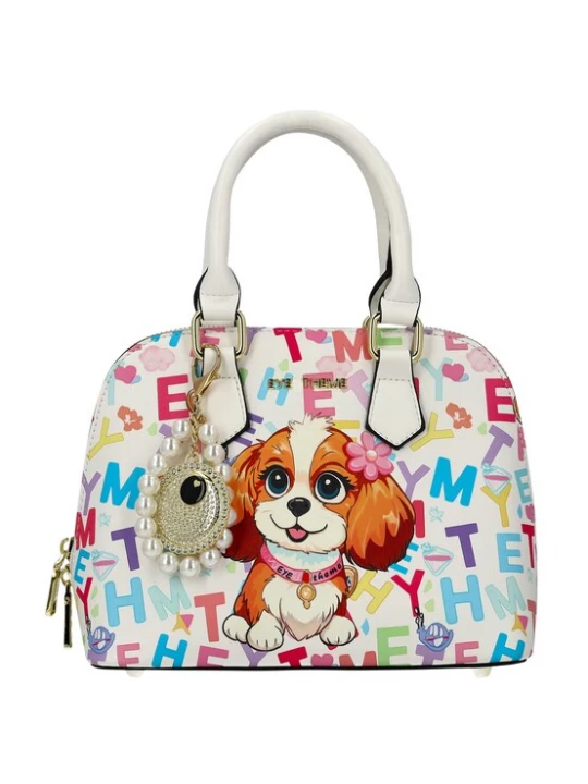 Foto van product MYMO Handtas 'POP EYETHEME' blauw / bruin / wit