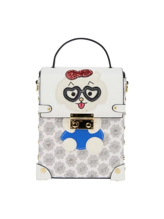 Foto van product MYMO Handtas 'Pop Eyetheme' blauw / lichtgrijs / rood / wit
