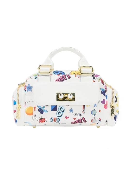 Foto van product MYMO Handtas 'Pop Eyetheme' donkerblauw / geel / rood / wit