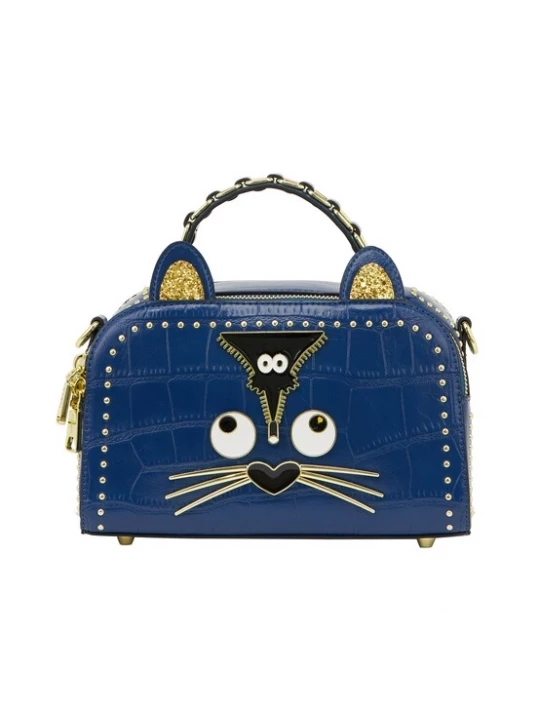Foto van product MYMO Handtas 'Pop Eyetheme' donkerblauw / geel / zwart / wit