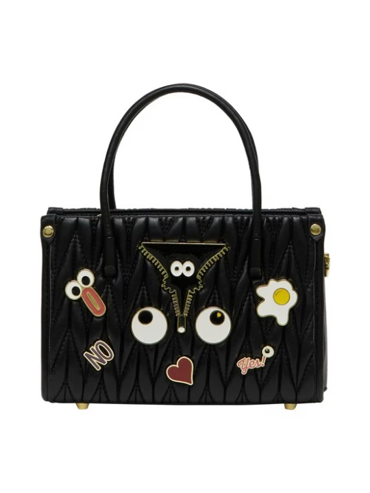 Foto van product MYMO Handtas 'Pop Eyetheme' geel / kersrood / zwart / wit