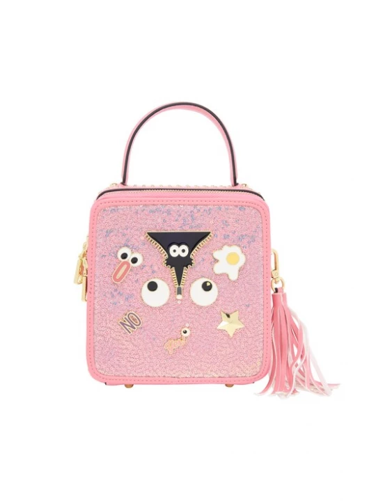 Foto van product MYMO Handtas 'Pop Eyetheme' goud / rosa / zwart / wit