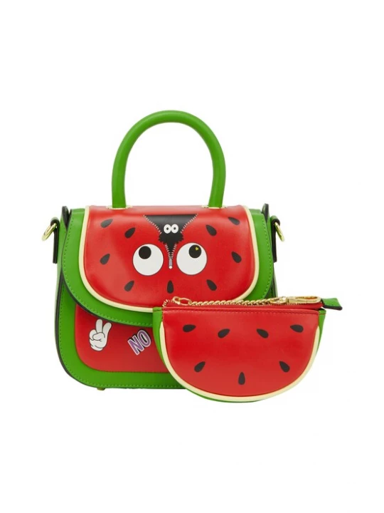 Foto van product MYMO Handtas 'Pop Eyetheme' groen / rood / zwart / wit