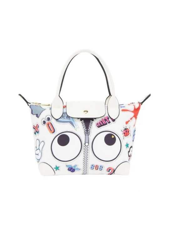 Foto van product MYMO Handtas 'Pop Eyetheme' pink / oranjerood / zwart / wit