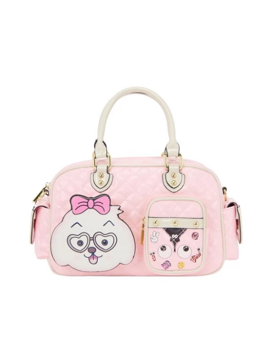 Foto van product MYMO Handtas 'Pop Eyetheme' pink / rosa / zwart / wit