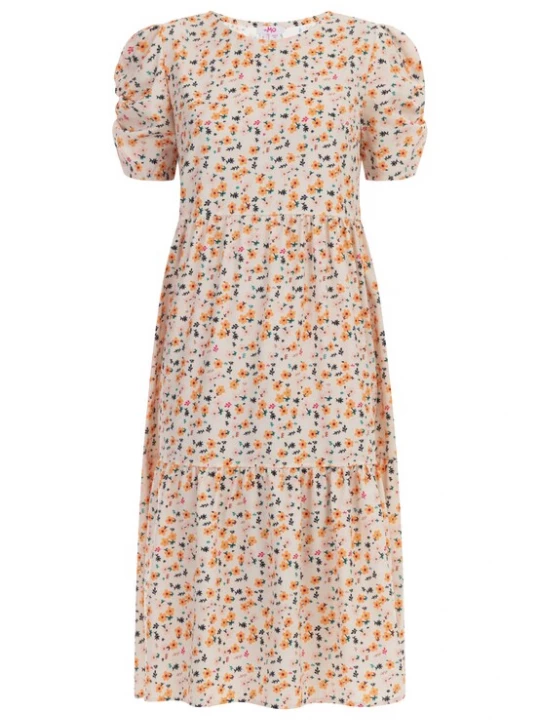 Foto van product MYMO Zomerjurk crème / oranje / pink / zwart