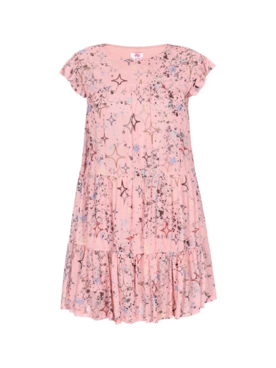 Foto van product MYMO Jurk beige / lichtblauw / rosé / bordeaux