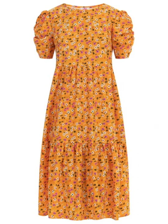 Foto van product MYMO Zomerjurk gemengde kleuren / oranje