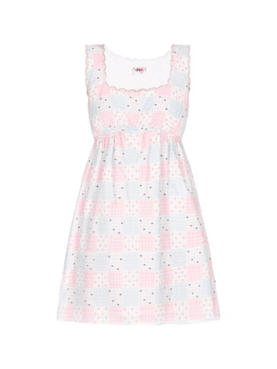 Foto van product MYMO Jurk lichtblauw / rosa / zwart / wit