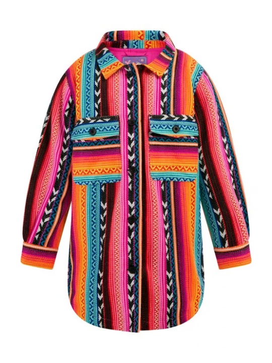 Foto van product myMo KIDS Tussenjas turquoise / donkeroranje / pink / zwart