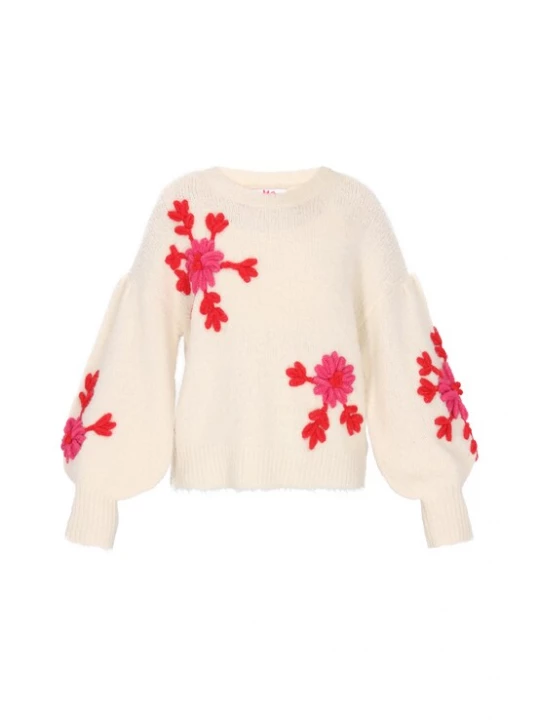 Foto van product MYMO Oversized trui beige / pink / rood