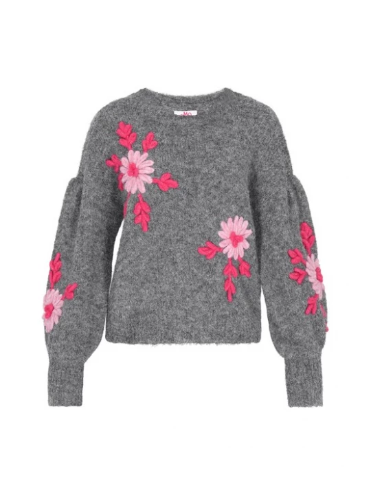 Foto van product MYMO Oversized trui donkergrijs / pink / rosa