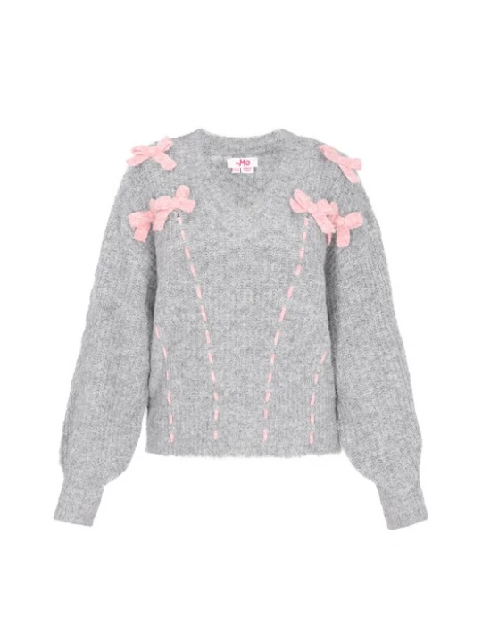 Foto van product MYMO Oversized trui grijs / rosa