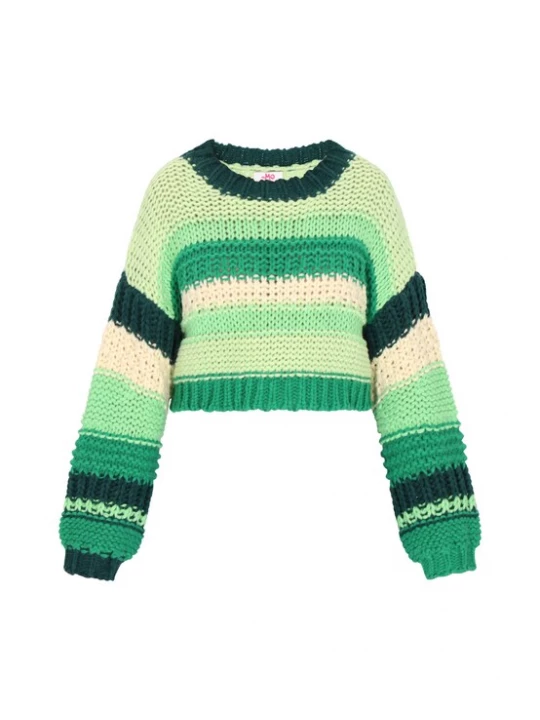 Foto van product MYMO Oversized trui lichtbeige / groen / pastelgroen / donkergroen
