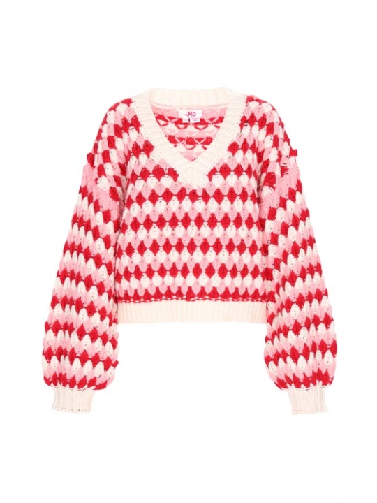 Foto van product MYMO Oversized trui 'Young Fashion' rood / wit