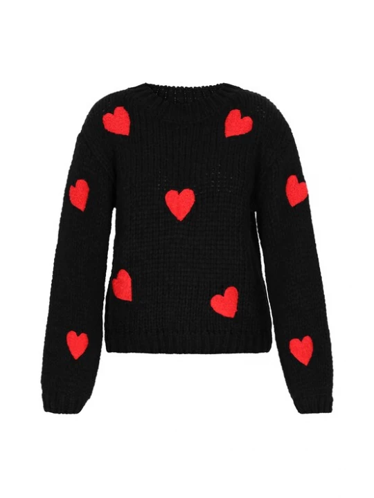 Foto van product MYMO Oversized trui 'Young Fashion' rood / zwart